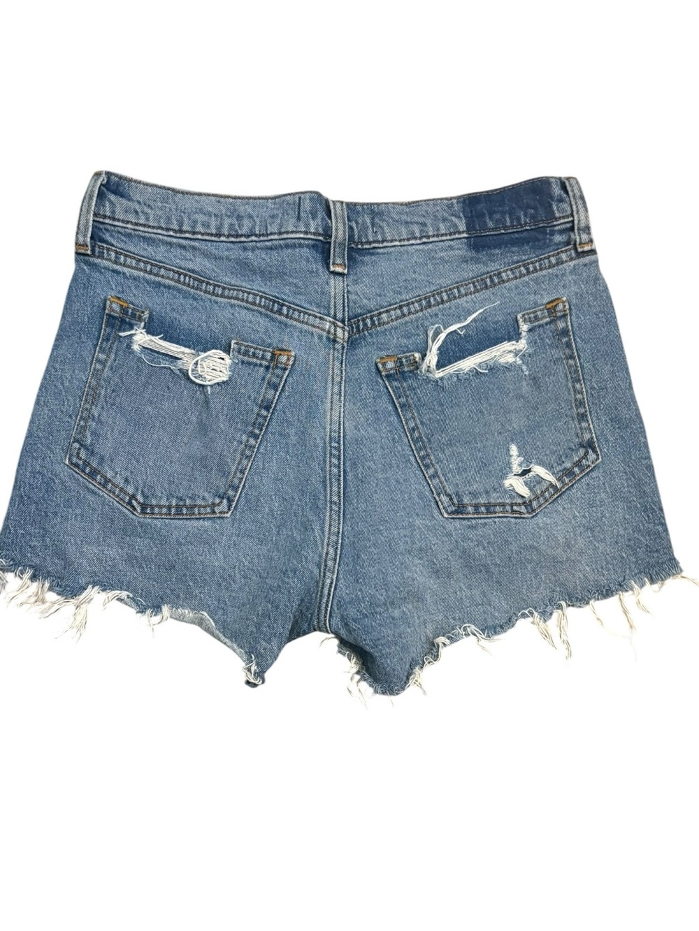 Abercrombie Curve Love High Rise Mom Jean Shorts Distressed Size 27 - Picture 6 of 8